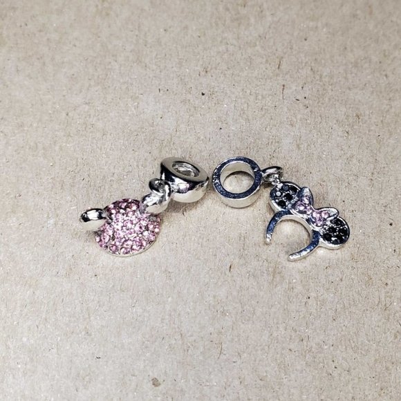 Set of 6 Charms: Minnie Mouse Theme - Silver Plated - Create Your Own Bracelet - Picture 4 of 8